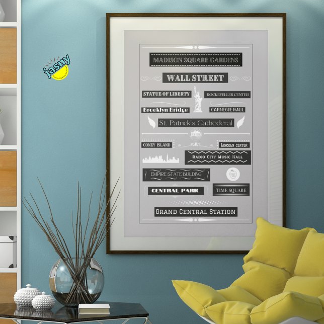 Poster Les célèbres monuments de la ville de New York (Créateur téléchargé)