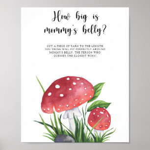 Poster Les champignons - quelle taille est le jeu du vent