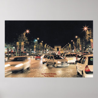 Poster Les Champs-Elysées. Paris, France