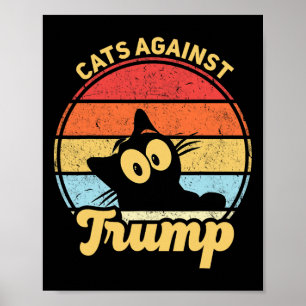 Poster Les chats contre Trump et les élections anti-Trump