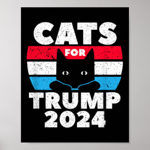 Poster Les chats pour l'élection de Trump 2024