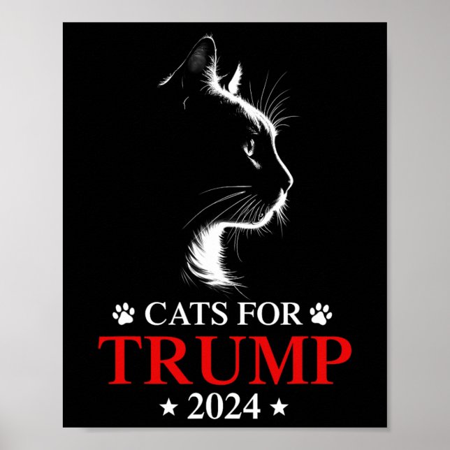 Poster Les chats pour l'élection de Trump 2024 rendent le (Devant)