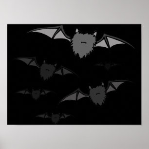 Poster Les chauves-souris arrivent