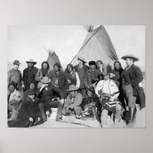Poster Les Chefs Amérindiens Rencontre Avec Buffalo Bill