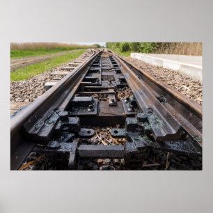 Poster Les Chemins De Fer Disparaissent À Distance