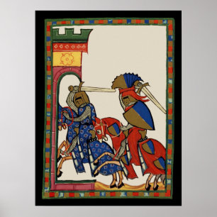 Poster Les Chevaliers Qui S'Embarquent Du Château, XIVe S