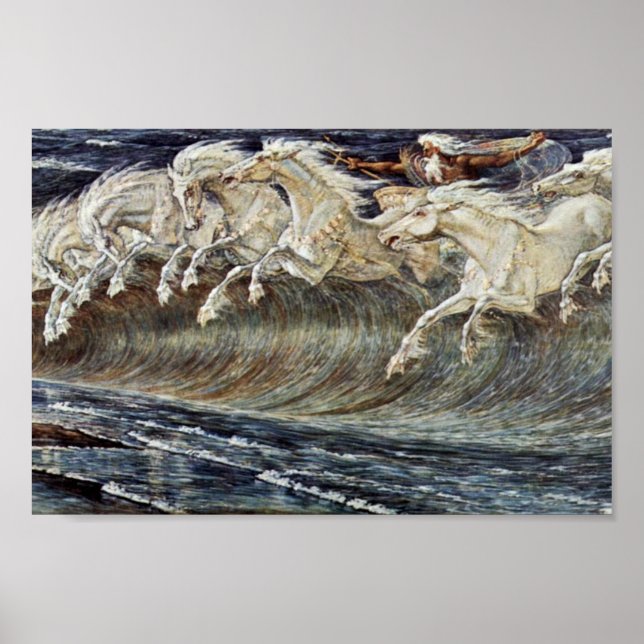 Poster Les Chevaux De Neptune Par Crane Walter (Devant)