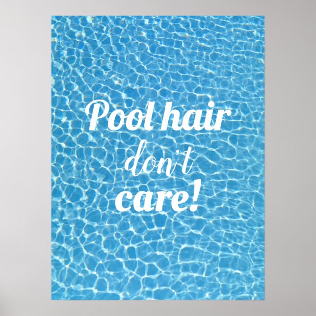 Poster Les cheveux de la piscine ne se soucient pas Amusa (Devant)