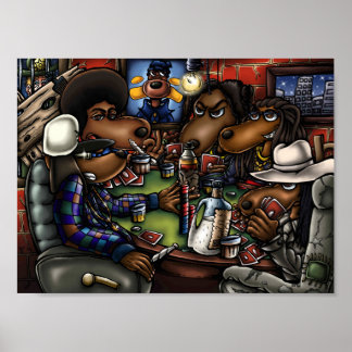 Poster Les Chiens De Poker