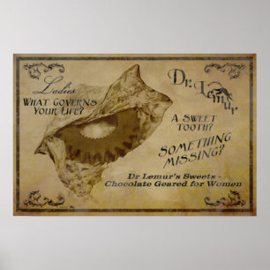 Poster Les chocolats du Dr Lemur