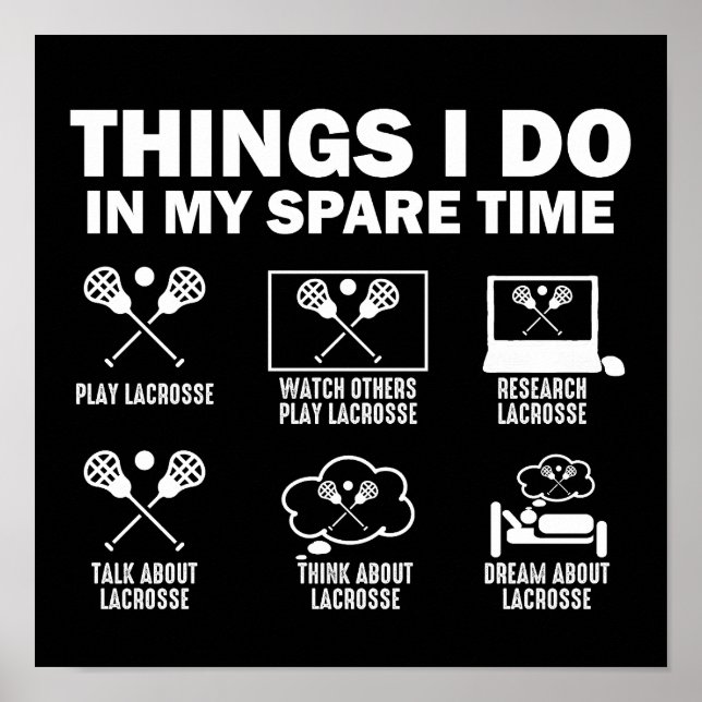 Poster Les Choses Que Je Fais Dans Ma Crosse De Temps De  (Devant)