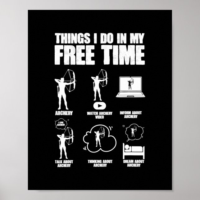 Poster Les choses que je fais dans mon temps libre Bowhun (Devant)