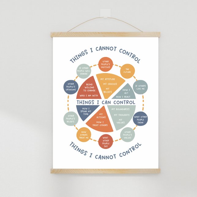 Poster Les choses que je ne peux pas contrôler l'affiche  (classroom posters,classroom emotional learning,social emotional learning,mindful thinking,counselor )