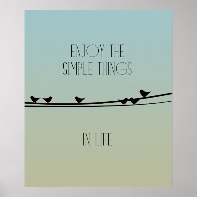 Poster Les choses simples Oiseaux (Devant)