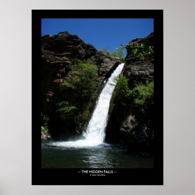 Poster Les chutes cachées avec la frontière de titre (Devant)