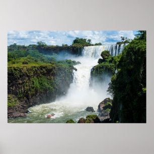 Poster Les Chutes D'Iguazu Entourées De Jungle
