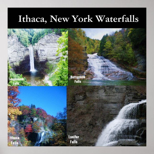 POSTER LES CHUTES D'ITHACA NEW YORK (Devant)