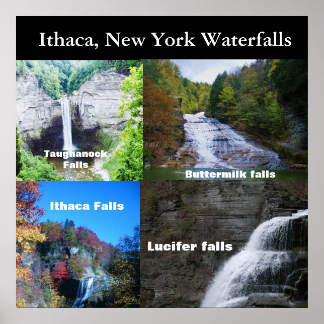 POSTER LES CHUTES D'ITHACA NEW YORK (Devant)