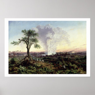 Poster Les chutes Victoria au lever de soleil, avec "de