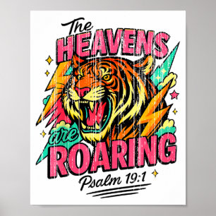 Poster Les cieux sont rugissants Psaume 19_1 Tigre Chréti