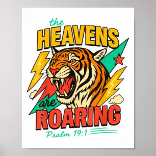 Poster Les cieux sont rugissants Psaume 19_1 Tigre Chréti