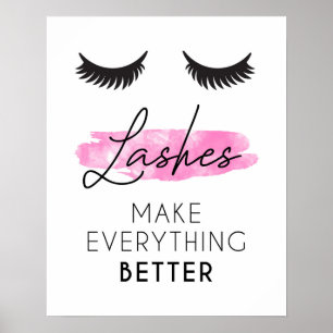 Poster Les cils rendent tout mieux