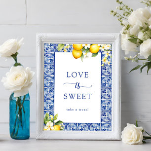 Poster Les citrons Main Squeeze l'amour est doux