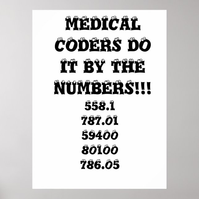 Poster LES CODERS Médicales LE FONT PAR LES NUMÉROS ! ! ! (Devant)