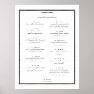 Poster Les conseils de Franklin