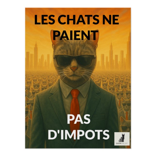 Poster Les Conversations Ne Ppatient Pas d'Impôts (Devant)