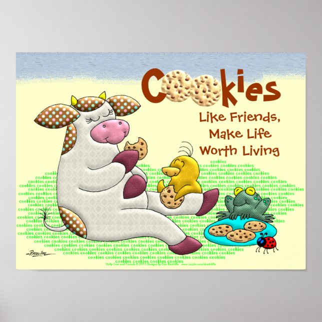 Poster Les cookies rendent la vie digne de vivre (Devant)