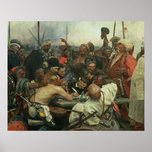 Poster Les Cosaques de Zaporozhye écrivent une lettre (Devant)
