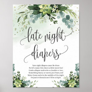 Poster Les couches tard dans la nuit signe un feuillage d