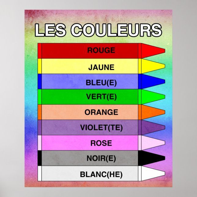 Poster Les Couleurs (Devant)