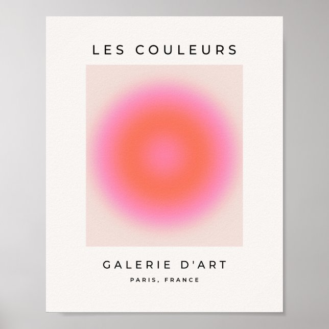 Poster Les Couleurs 04 Gradient Neutre Rose Et Orange (Devant)