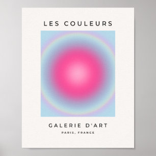 Poster Les Couleurs 08 Aura Rose Et Bleu Gradient