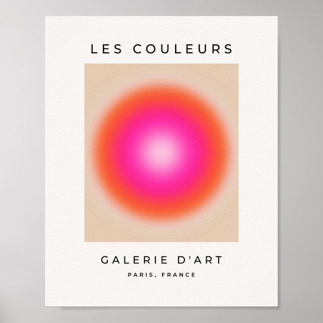 Poster Les Couleurs 12 Orange And Pink Gradient (Devant)