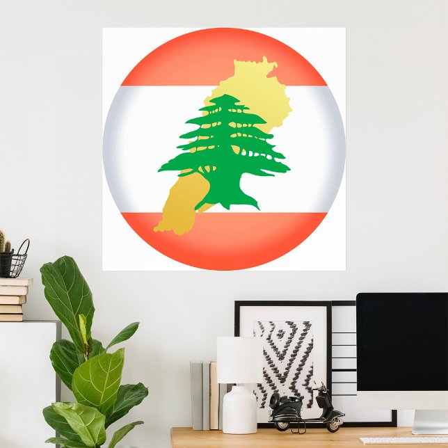 Poster Les couleurs nationales du Liban (Créateur téléchargé)