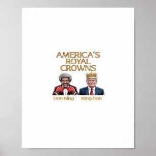Poster Les Couronnes d'Amérique et graphique de don