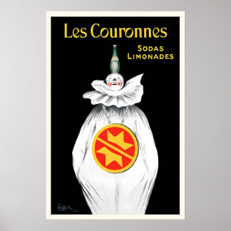 Poster Les Couronnes Sodas Limonades Vintage Nourriture&B