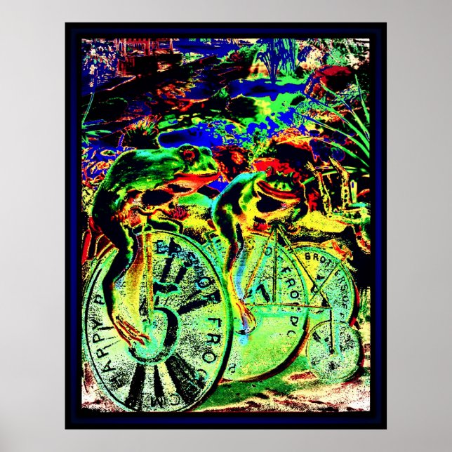 Poster Les courses de grenouilles (Devant)