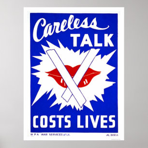 Poster Les coûts de présentation insouciants Vit 1943 WPA