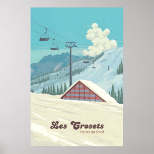 Poster Les Crosets Portes du Soleil Suisse Ski