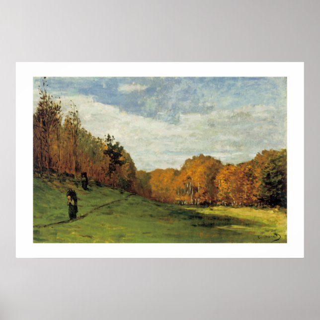 Poster Les cueilleurs de bois au bord de la forêt (Devant)