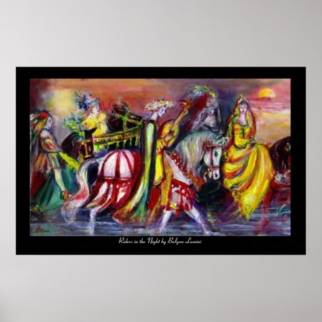 Poster Les cyclistes de la nuit (Devant)
