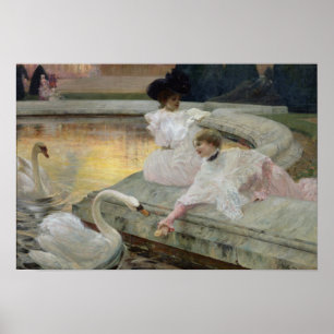 Poster Les cygnes, 1900