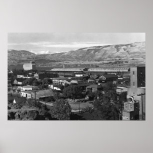 Poster Les Dalles, Oregon Dock Vue depuis 4th Street