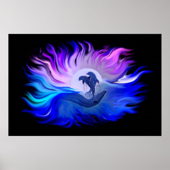 Poster Les dauphins de la lune (Devant)