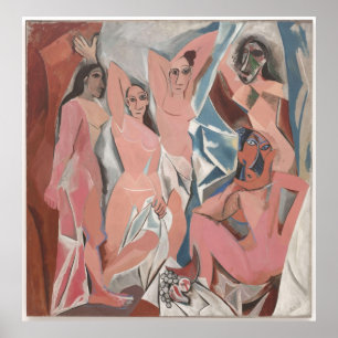Poster Les Demoiselles d'Avignon - Picasso Cubist Imprime