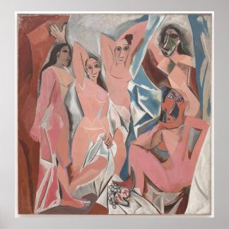 Poster Les Demoiselles d'Avignon - Picasso Cubist Imprime